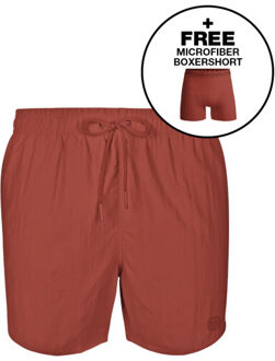 Muchachomalo Jongens zwembroek + gratis microfiber boxershort - maat 122/128 Rood