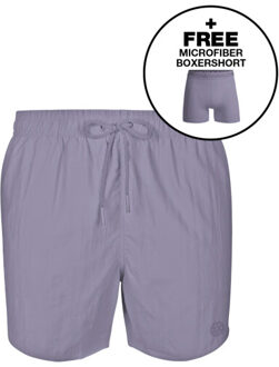 Muchachomalo Jongens zwembroek + gratis microfiber boxershort Paars - 122/128