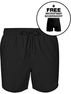 Muchachomalo Jongens zwembroek + gratis microfiber boxershort Zwart - 104