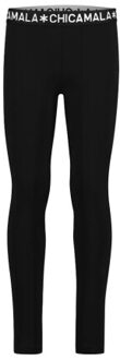 Muchachomalo Meisjes 1-pack legging effen - maat 122/128 Zwart