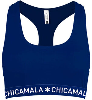 Muchachomalo Meisjes 1-pack racerback effen Blauw - 110/116
