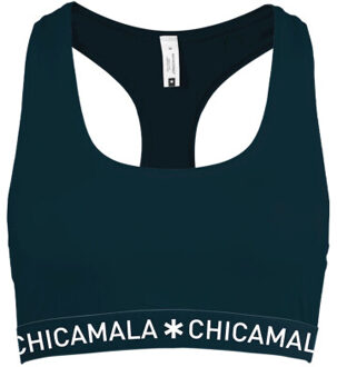 Muchachomalo Meisjes 1-pack racerback effen Blauw - 110/116