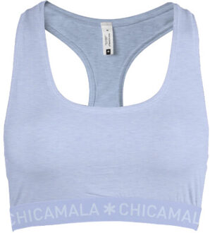 Muchachomalo Meisjes 1-pack racerback effen Blauw - 110/116