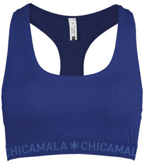 Muchachomalo Meisjes 1-pack racerback effen Blauw - 122/128