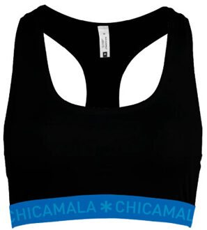 Muchachomalo Meisjes 1-pack racerback effen - maat 122/128 Zwart