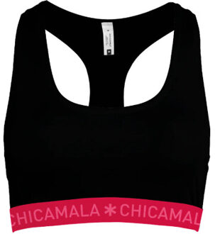 Muchachomalo Meisjes 1-pack racerback effen - maat 146/152 Zwart