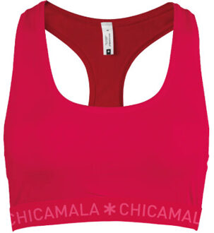 Muchachomalo Meisjes 1-pack racerback effen Rood - 158/164