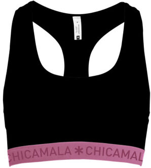 Muchachomalo Meisjes 1-pack racerback effen Zwart - 104