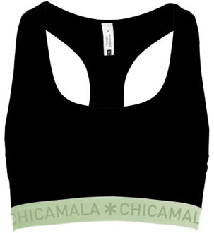 Muchachomalo Meisjes 1-pack racerback effen Zwart - 104