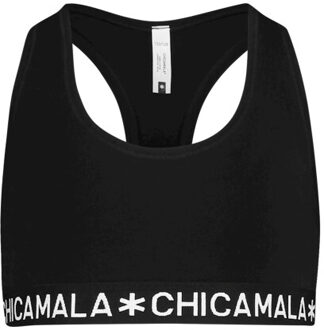 Muchachomalo Meisjes 1-pack racerback effen Zwart - 110/116