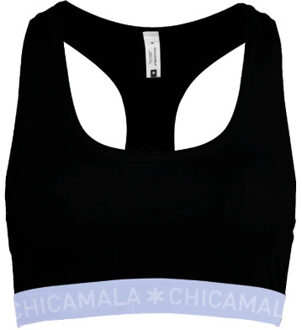 Muchachomalo Meisjes 1-pack racerback effen Zwart - 110/116