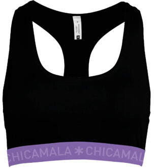 Muchachomalo Meisjes 1-pack racerback effen Zwart - 110/116