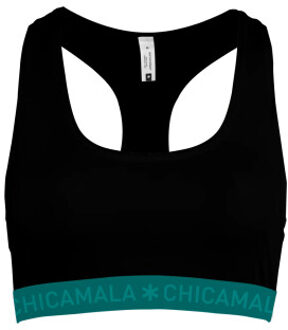 Muchachomalo Meisjes 1-pack racerback effen Zwart - 110/116