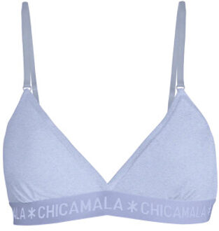 Muchachomalo Meisjes 1-pack triangle top effen Blauw - 122/128