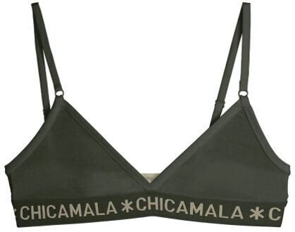 Muchachomalo Meisjes 1-pack triangle top effen killerp Groen - 122/128