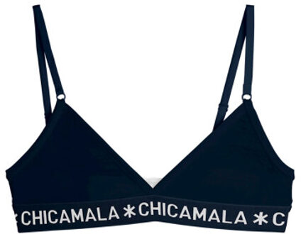 Muchachomalo Meisjes 1-pack triangle top effen snowwhite Blauw - 110/116