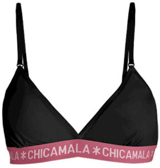 Muchachomalo Meisjes 1-pack triangle top effen Zwart - 104