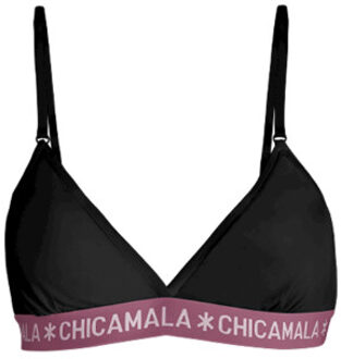 Muchachomalo Meisjes 1-pack triangle top effen Zwart - 122/128