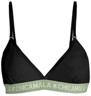 Muchachomalo Meisjes 1-pack triangle top effen Zwart - 134/140