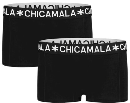 Muchachomalo Meisjes 2-pack boxershorts effen - maat 110/116 Zwart