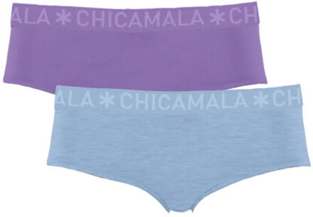 Muchachomalo Meisjes 2-pack hipster effen Veelkleurig - 104