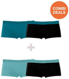 Muchachomalo Meisjes 2+2-pack boxershorts Veelkleurig - 158/164