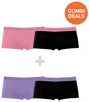 Muchachomalo Meisjes 2+2-pack boxershorts Veelkleurig - 158/164