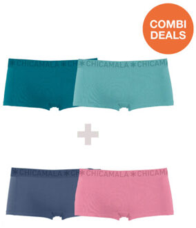 Muchachomalo Meisjes 2+2-pack boxershorts Veelkleurig - 158/164
