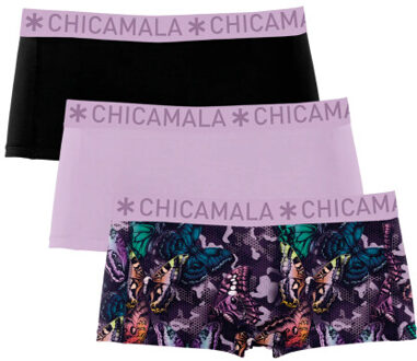 Muchachomalo Meisjes 3-pack boxershorts print/effen Veelkleurig - 176