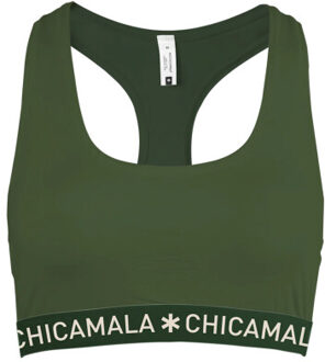 Muchachomalo Meisjes racerback effen killerp Groen - 122/128