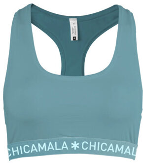 Muchachomalo Meisjes racerback effen mermaid Blauw - 110/116