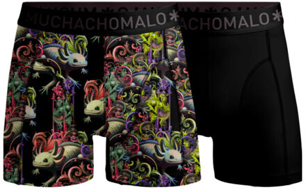 Muchachomalo Men 2-pack boxer shorts print/solid Veelkleurig - XXL