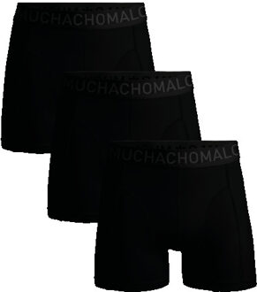 Muchachomalo men 3-pack boxer short microfiber solid microfib1010 31 black Zwart