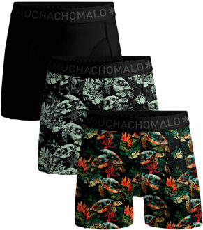 Muchachomalo Men 3-pack boxer shorts print/print/solid - maat L Veelkleurig