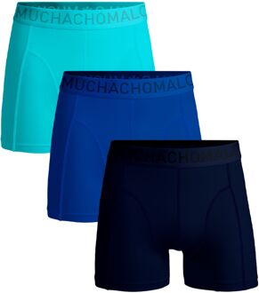 Muchachomalo Microfiber Boxers Heren (3-pack) lichtblauw - blauw - donkerblauw