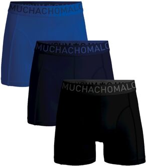 Muchachomalo Microfiber Boxers Heren (3-pack) zwart - donkerblauw - blauw - S