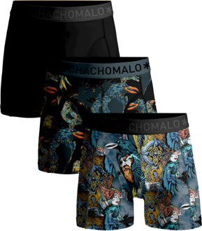 Muchachomalo Myth Norway Boxershorts Heren (3-pack) zwart - blauw - geel - oranje - XL