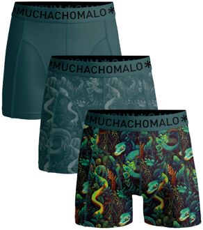 Muchachomalo Snakey Boxershorts Heren (3-pack) groen - oranje - geel - zwart - L