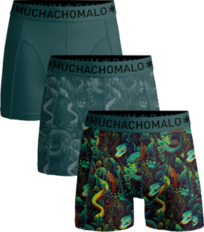 Muchachomalo Snakey Boxershorts Heren (3-pack) groen - oranje - geel - zwart - L