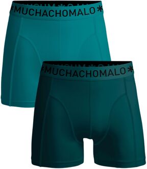 Muchachomalo Solid Boxers Heren (2-pack) donkergroen - groen - XL