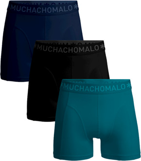 Muchachomalo Solid1010-603 3-pack heren boxers Blauw - L