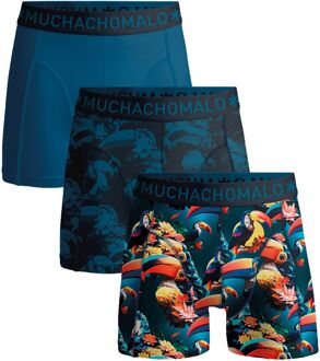 Muchachomalo Toucan Boxershorts Heren (3-pack) blauw - zwart - geel - M