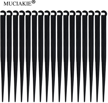 MUCIAKIE 30PCS 20cm 1/4 Inch Slang Beugel Beugel Voor Tuin 4/7mm Drip Irrigatie Invoegen Grond "C" Shape Vaste Stengels Houder