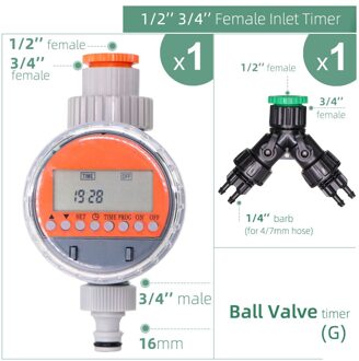 Muciakie Automatische Lcd Display Kogelkraan Water Timer Elektronische Watering Irrigatie Controller Voor Huis Tuin Irrigatie