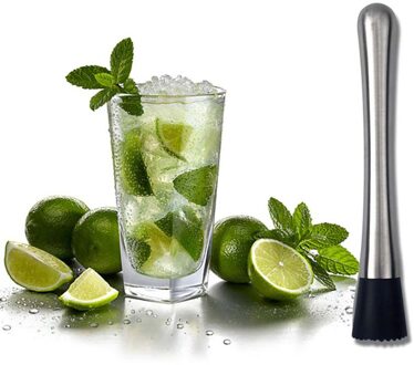 Muddler Rvs Bar Mixer Bar Mojito Cocktail DIY Drinken Fruit Muddler Verpletterd Ijs Bar Tool DTT88 M04