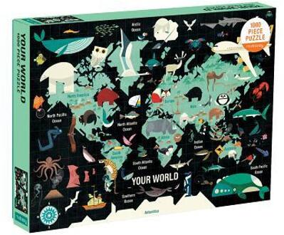 Mudpuppy Map of the World 1000 Piece Family Puzzle