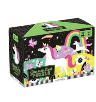 Mudpuppy Puzzel Glow in the Dark Unicorns – 100st