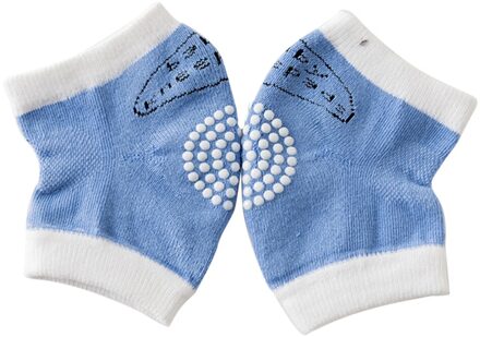 Muduo Babys Anti-Slip Knie Kniebeschermers Protectors Kruipen Anti-Slip Kniebeschermers Kruipen Kniebeschermers Badstof Dikke Mesh Ademend Blauw