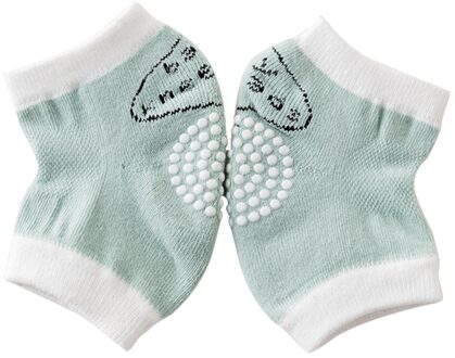 Muduo Babys Anti-Slip Knie Kniebeschermers Protectors Kruipen Anti-Slip Kniebeschermers Kruipen Kniebeschermers Badstof Dikke Mesh Ademend groen