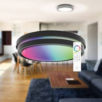 Müller Licht tint Kea LED plafondlamp, Ø 42 cm zwart